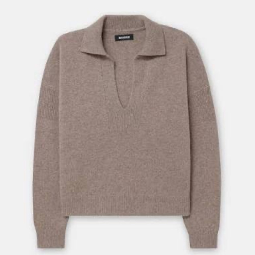 NAADAM Taupe Cashmere V-Neck Sweater